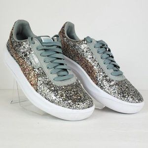 PUMA California Glitz Sneakers silver Sz 9